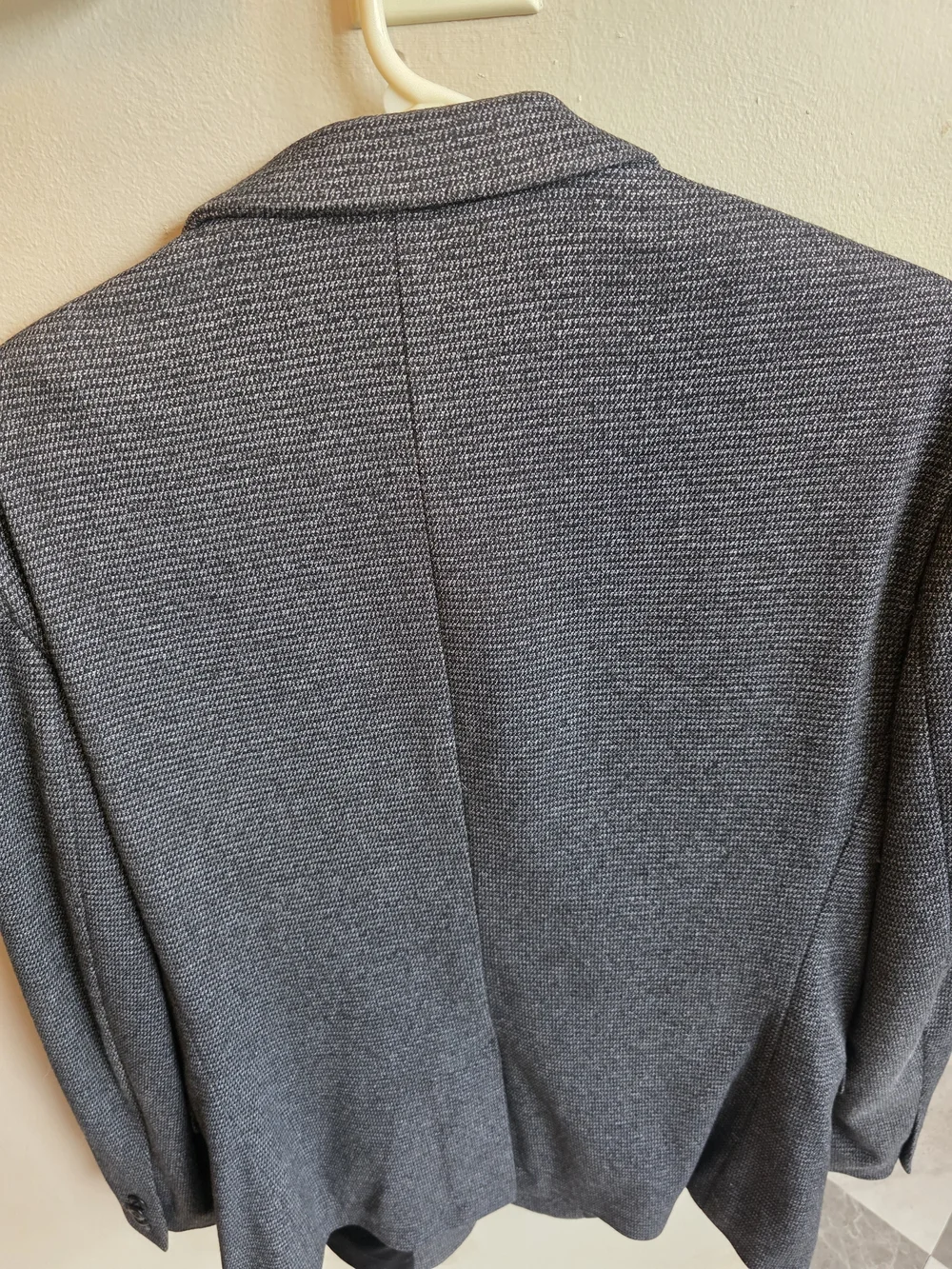 Express Men's Gray Knit Blazer Sport Coat 42R- Textured Modern Sport Coat